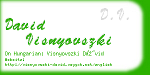david visnyovszki business card